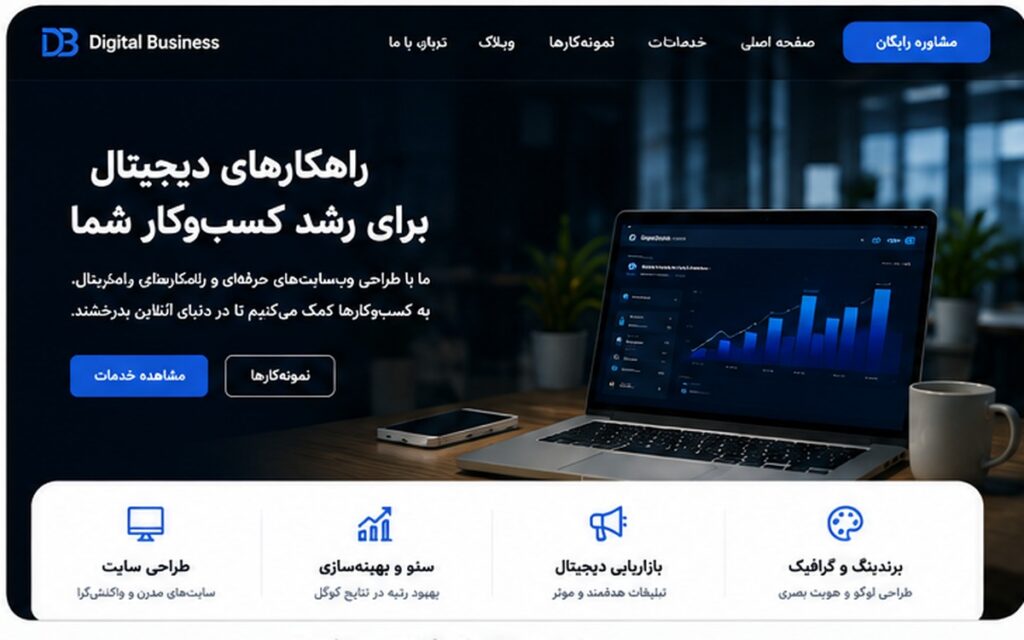 نموذج موقع شركة